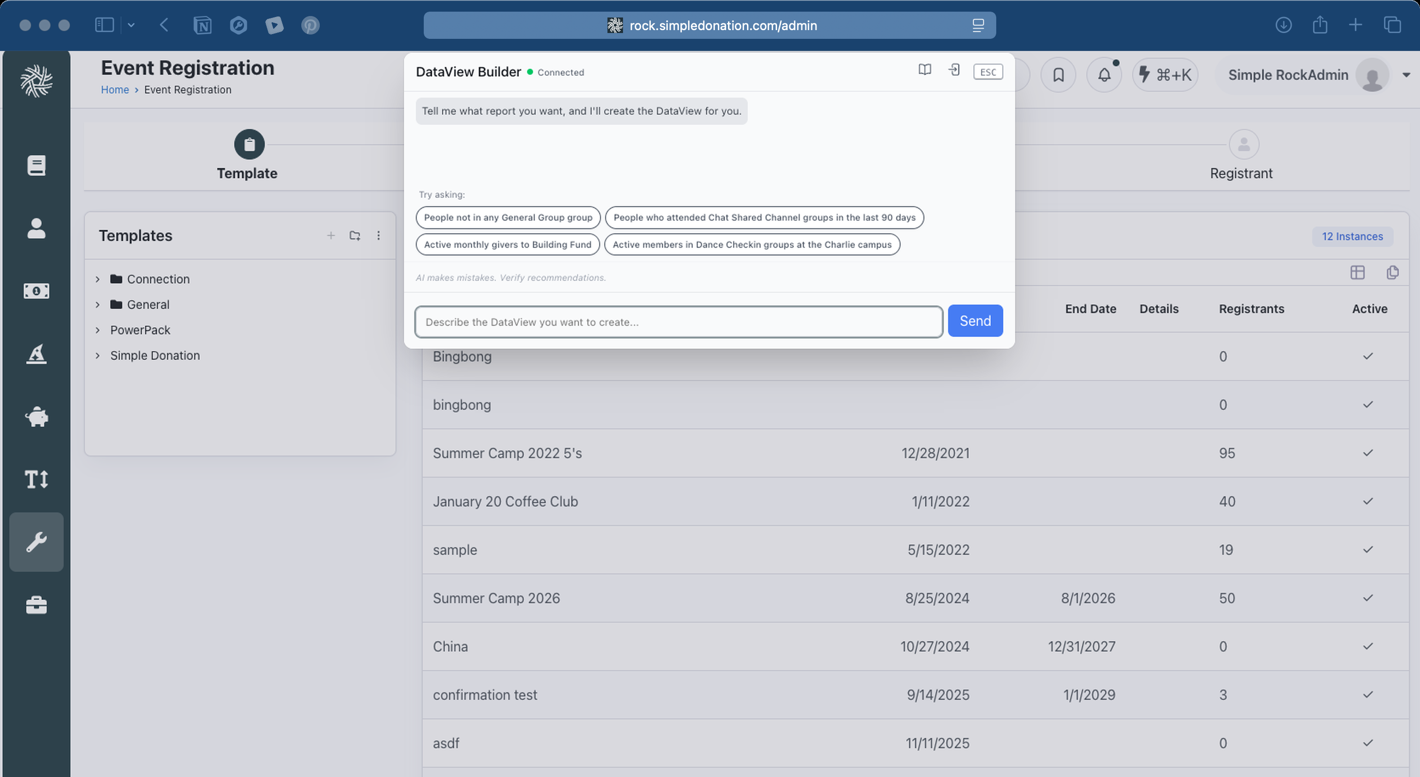 DataView Builder screenshot
